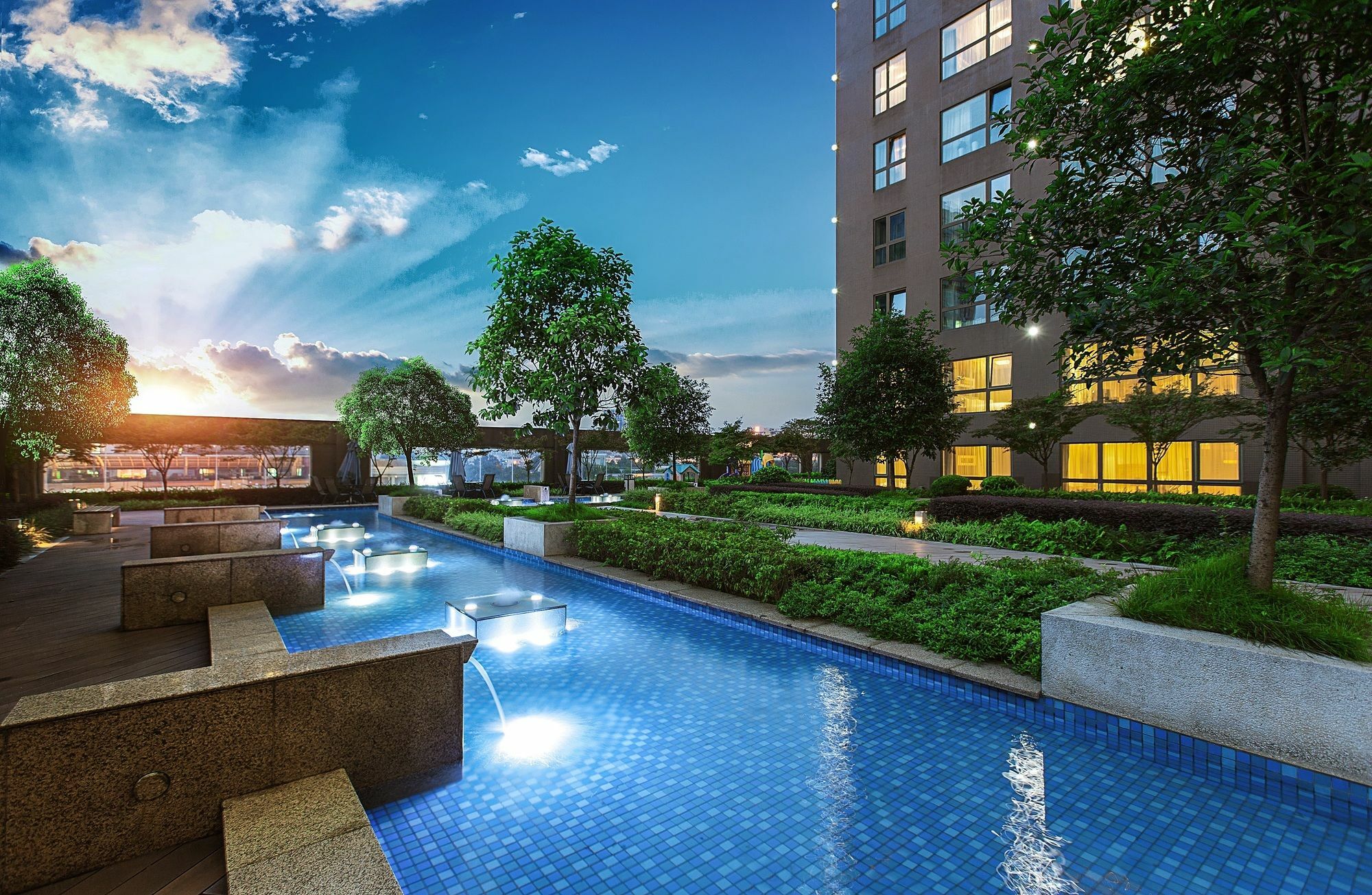 Oakwood Residence Funder Chengdu Exteriör bild